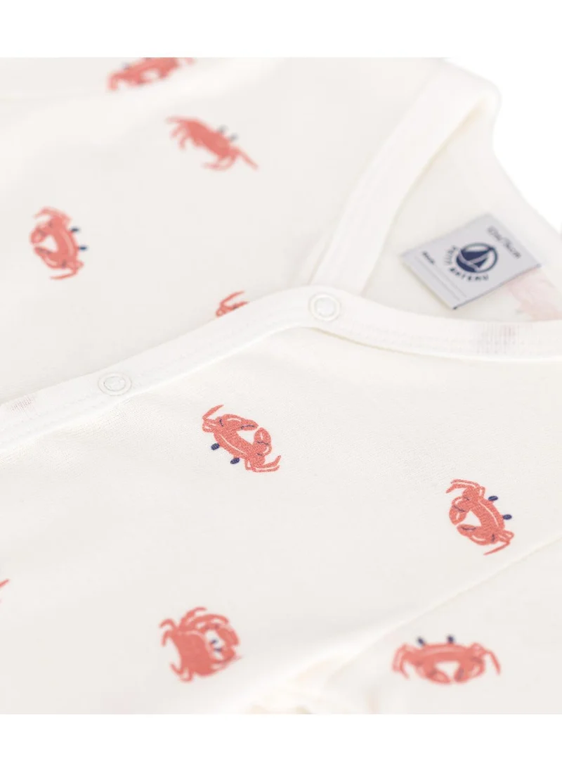 بيتي باتو Babies' short cotton crab pattern jumpsuit