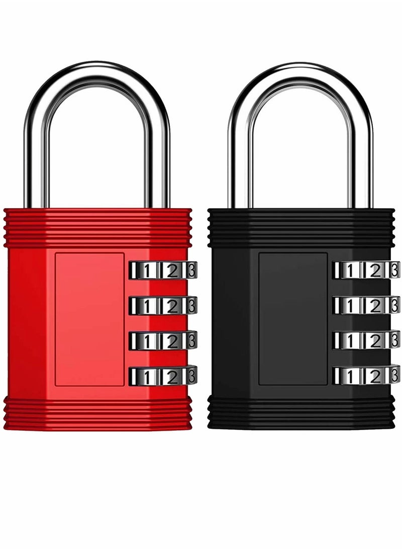SYOSI 2 Pack Combination Lock Outdoor 4 Digit Padlock Waterproof for Indoor and Rustless Die-Cast School Gym Locker, Sports Hasp Storage, Fence, Gate, Case  - Image 1