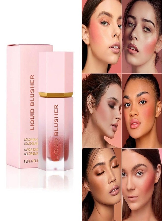 Flair Fusion Professional Beauty Matte Finish Liquid Blush Waterproof Blusher Soft Cream Makeup (PINK) - Image 5