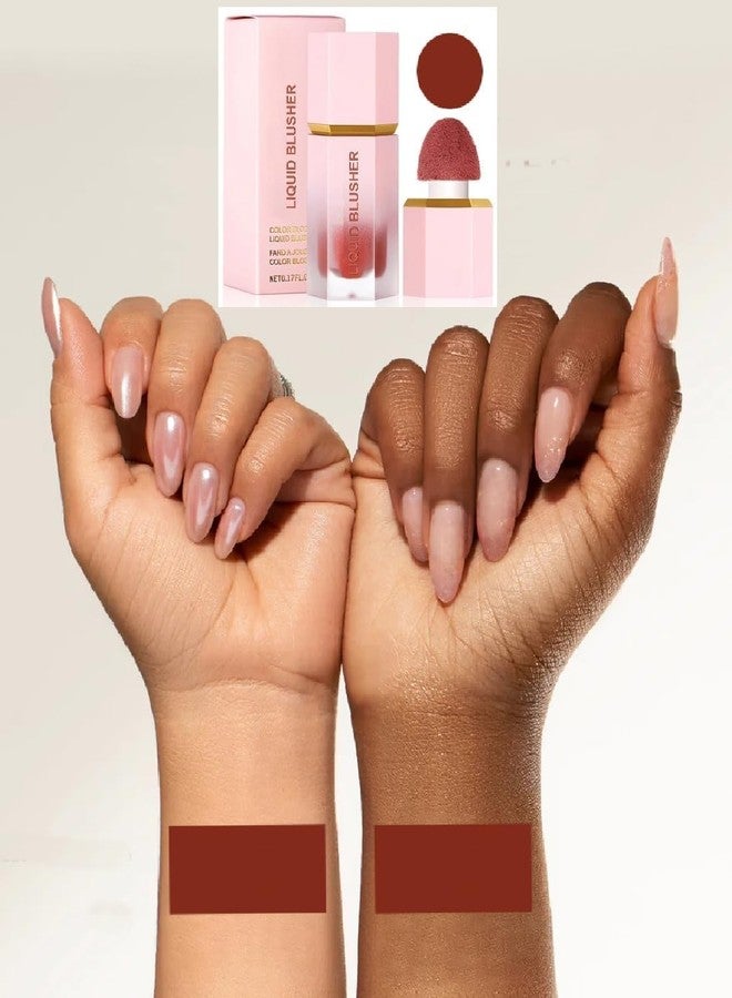 Flair Fusion Professional Beauty Matte Finish Liquid Blush Waterproof Blusher Soft Cream Makeup (PINK) - Image 2