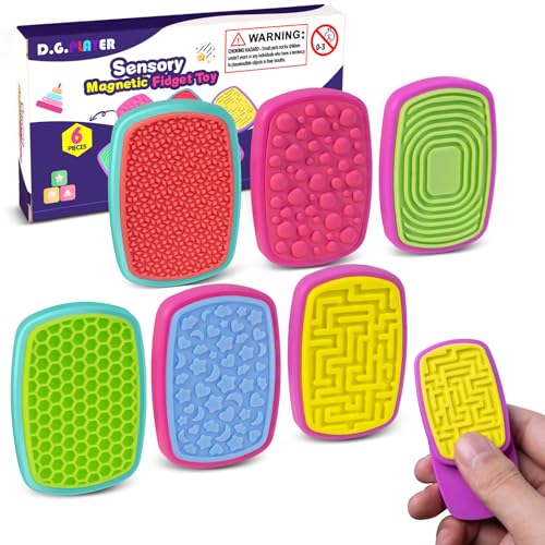 D.G.PLAYER DGPLAYER Sensory Fidget Slider for Kids Adults Silicone Magnetic Toys for Stress Anxiety Relief Calming Fidgets for Autism ADHD Classroom Office Desk Must Haves Ideal Travel School Gifts - Image 1