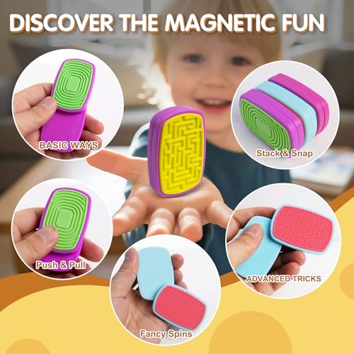 D.G.PLAYER DGPLAYER Sensory Fidget Slider for Kids Adults Silicone Magnetic Toys for Stress Anxiety Relief Calming Fidgets for Autism ADHD Classroom Office Desk Must Haves Ideal Travel School Gifts - Image 5