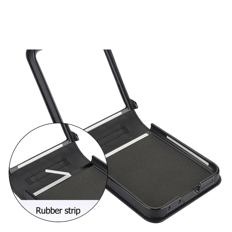 Protective PC for OPPO Find N3 Flip with Card Holder and Anti Fingerprint in White for Travel - Image 5