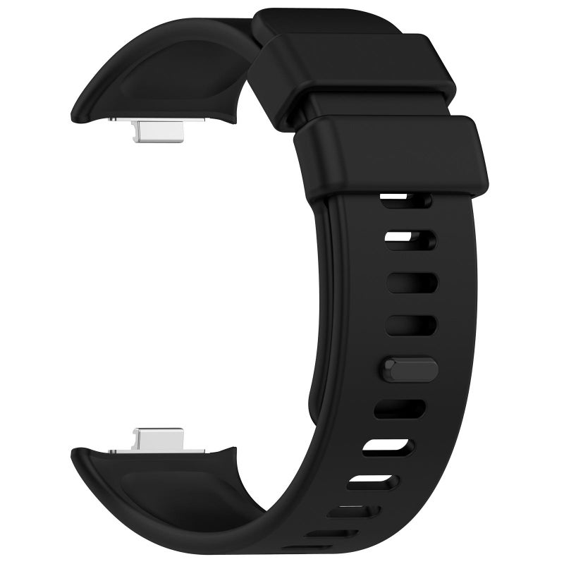 For Xiaomi Smart Band 9 Pro / 8 Pro Solid Color Silicone Sports Watch Band(Black) - Image 2