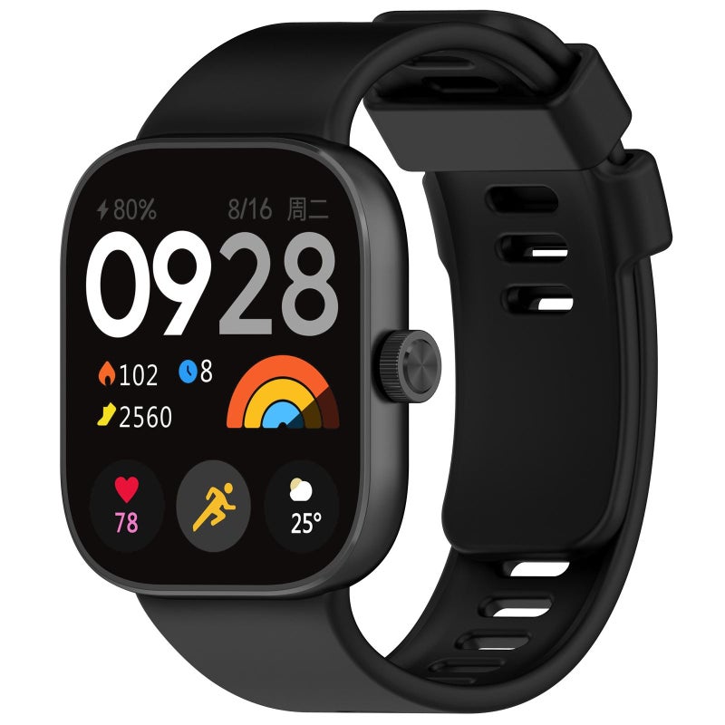 For Xiaomi Smart Band 9 Pro / 8 Pro Solid Color Silicone Sports Watch Band(Black) - Image 1