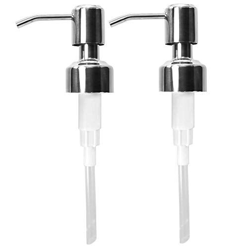 Bath Guru Stainless Steel Liquid Soap Dispenser Replacement Pump - Pack of 2 (for Soap/Lotion) - Image 1