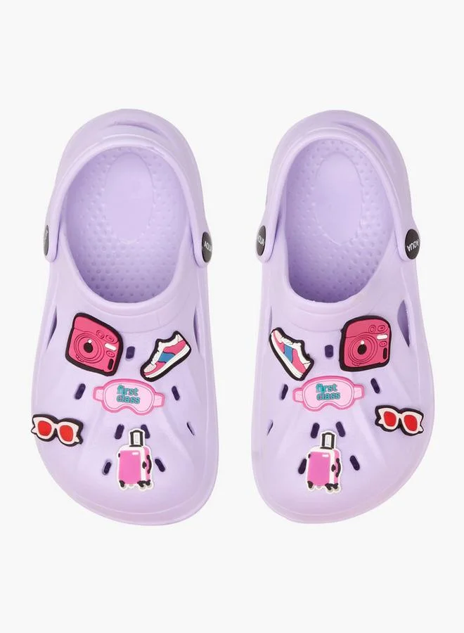 Aqua Girls Jibbitz Accent Clogs