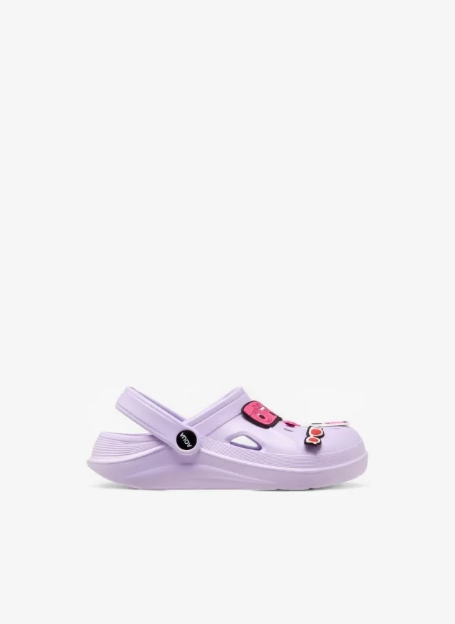 Aqua Girls Jibbitz Accent Clogs