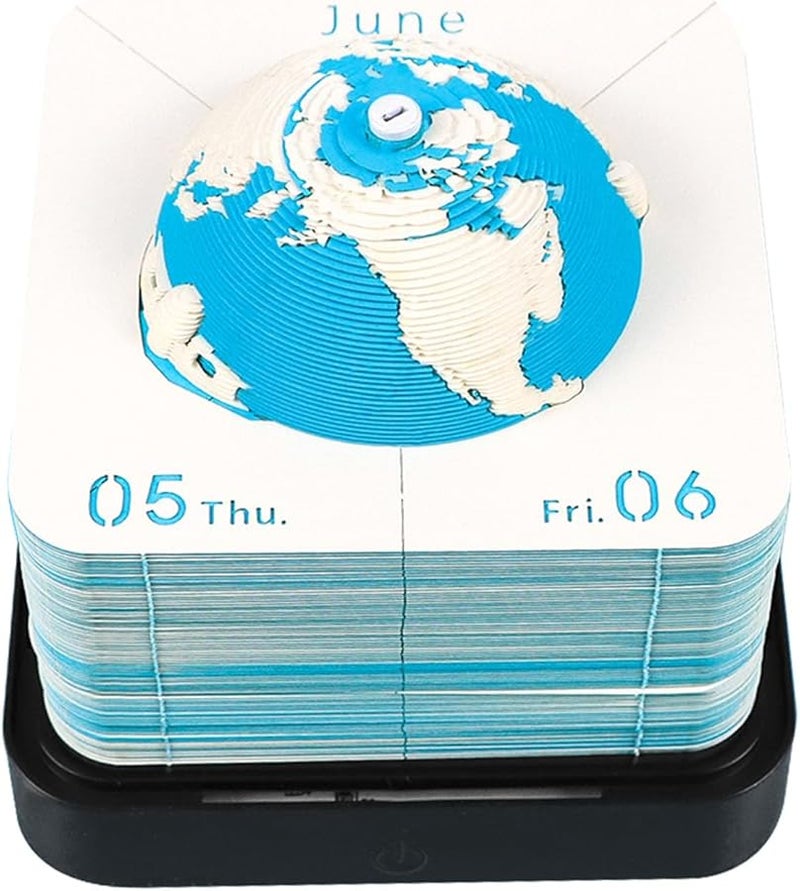 تقويم ثلاثي الأبعاد منحوت على الورق مذكرة متعددة الوظائف ملاحظات لاصقة عالية الجودة ورق طويل العمر - Image 5
