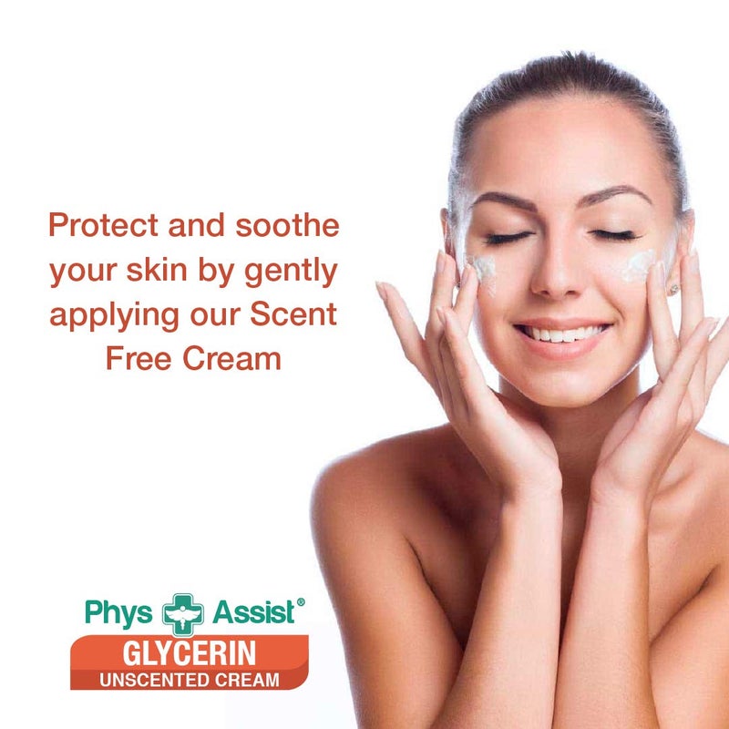 PhysAssist Oncology Glycerin Unscented Moisturizer Cream for Dry Stressed Skin. Designed for those with Fragrance Intolerances after Radiation and Chemo Treatments. 4 Oz jar. - Image 4