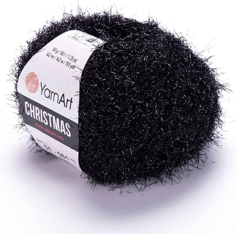 YarnArt خيوط يارن آرت كريسماس فانتسي اللامعة للخياطة المعدنية اللامعة 100 بولي أميد 176 أونصة 155 ياردة 50 جرام أميغورومي - Image 1