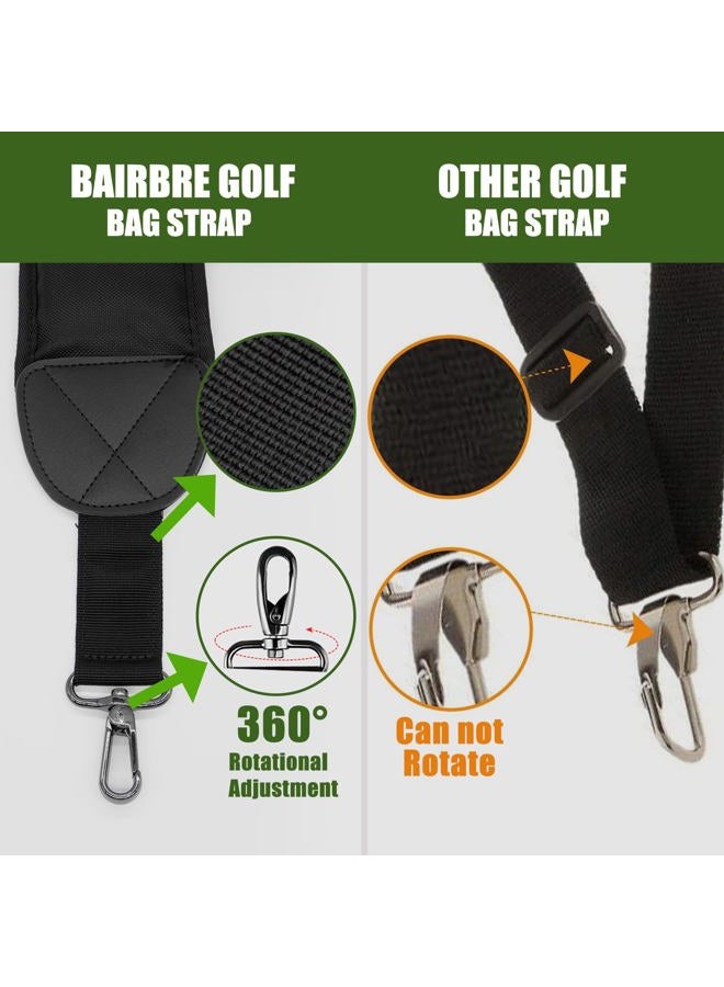 BAIRBRE Golf Bag Shoulder Strap Replacement Single Padded Shoulder Strap Adjustable Golf Bag Strap Waterproof Star Golf Bag Backpack Straps Black - Image 4