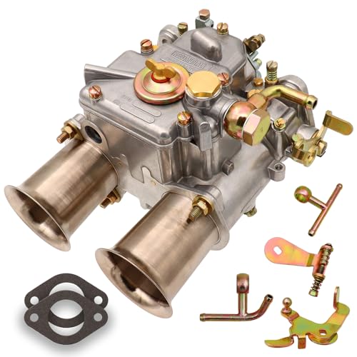 THUNDERMINGO 2 Barrel Carburetor For Weber 45 DCOE 45mm side draft Twin Choke Carb Fit with 4CYL 6CYL 8V L28 Engines, Replace Datsun 240 260 280Z MGB Toyota carb with Gaskets "T" Fuel inlet, Part Number19600.060 - Image 1