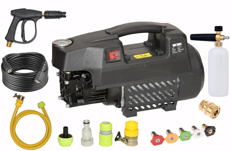 Digital Craft Digital Craft Car Washer 220v Electric Home Portable Brush The Car Water Grab High Power Strong Washing Machine 1700W High Pressure Clean MachineSnow Foam Lance Gun5Pc Nozzel Set 