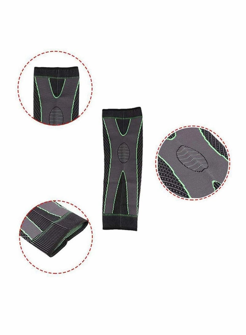 SYOSI أكمام ضاغطة لدعم الركبة للساق بالكامل للنساء بأكمام طويلة قابلة للتمدد لحماية الركبة الرياضية للرجال والجري وكرة السلة وكرة القدم وركوب الدراجات 1 قطعة (متوسطة) - Image 2