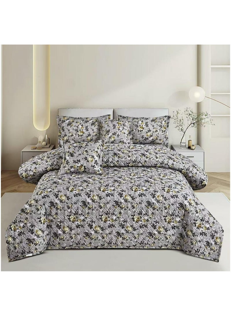 مينجلي طقم لحاف نفرين مفرش مكون من 6 قطع بوليستر عملي  مقاس 230 في 250 سم - Image 1