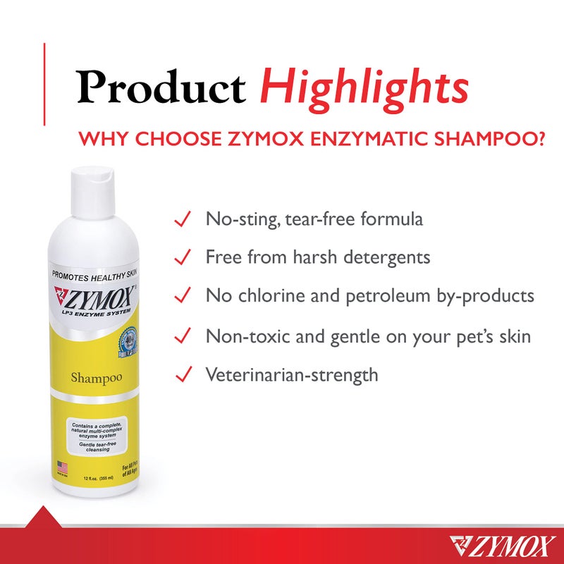 Zymox Enzymatic Shampoo for Dogs and Cats, 12oz - Image 3