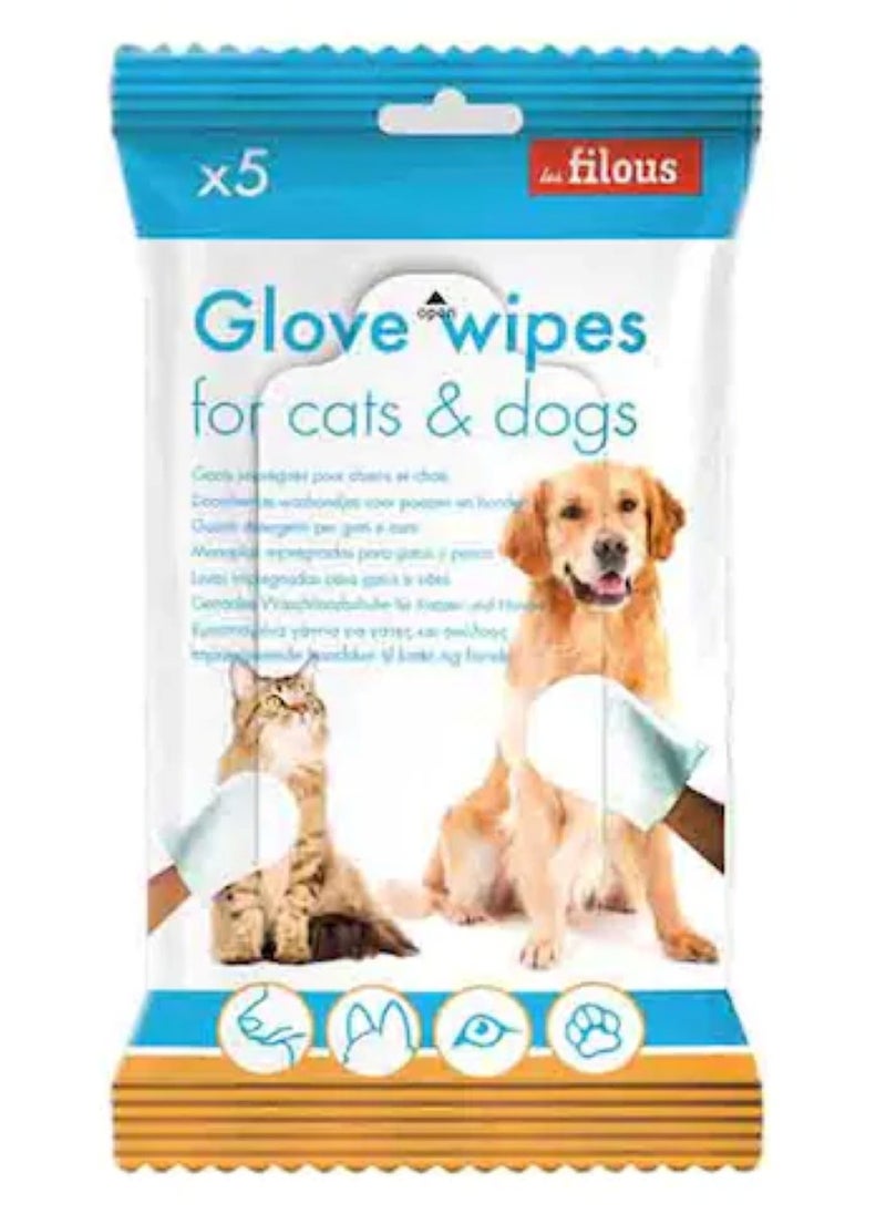 Les Filous Glove Wet Wipe 17X26.5 cm 5pcs 
