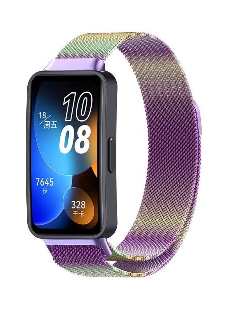 Suitable for Huawei Band 8/Huawei Band 9/Huawei Band 10 metal Milanese Magnetic Loop Watch Strap - Image 1
