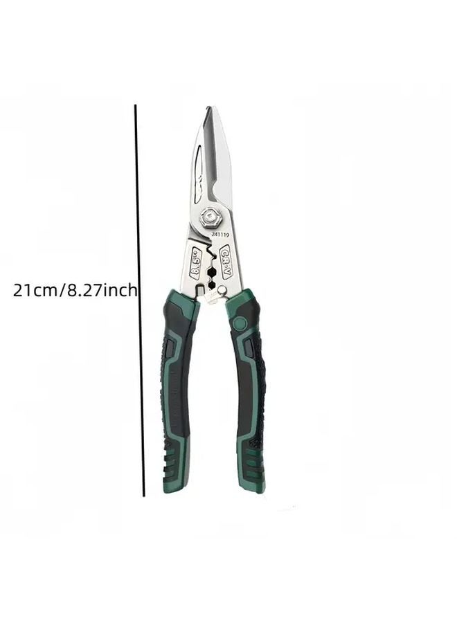 Green Heavy Duty Multi Function Scissors Industrial Grade Iron Sheet Cutter - Image 4