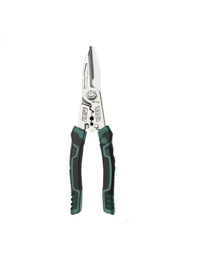 Green Heavy Duty Multi Function Scissors Industrial Grade Iron Sheet Cutter - Image 1
