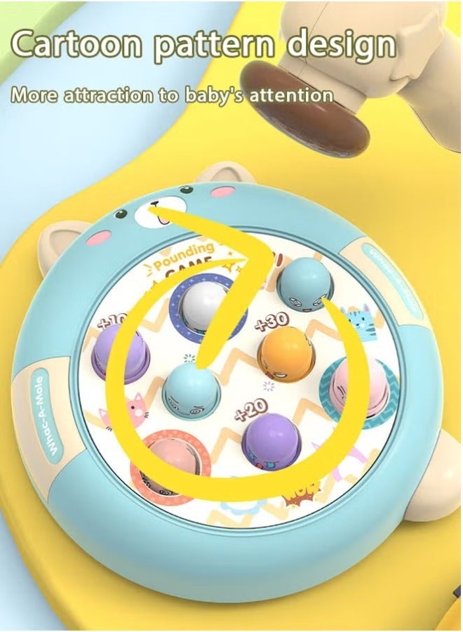 Baby Early Education Beating Toys，whack a Mole Game, Pounding Toy with 1 Hammer, Early Developmental Toy, Toddler Sensory Toys for Age 1+ Years Old Boy and Girl, Unique Fun Gift for Children（yellow） - Image 3
