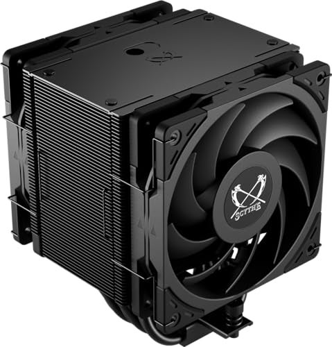 Scythe Mugen 6 Dual Fan Black Edition CPU Air Cooler, Intel LGA1700, LGA1151, AMD AM5, AM4 Support,120mm, Single Tower, Aluminium Top Cover (Mugen 6 Dual Fan Black Edition) (SCMG-6000DBE) - Image 2