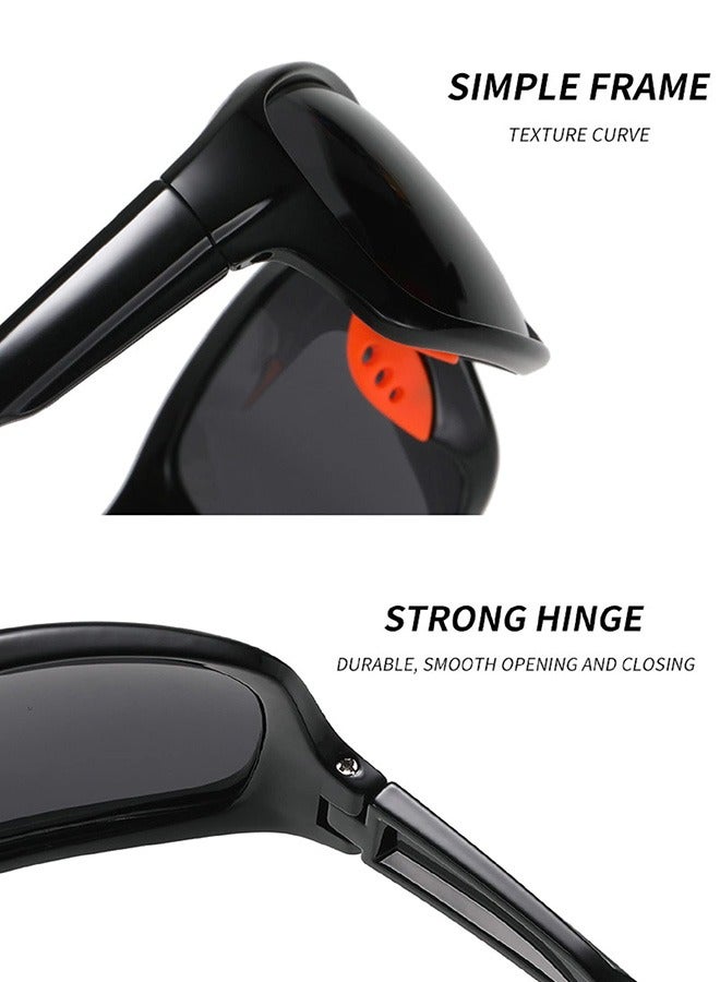 AZorb Polarized Sports Sunglasses Men TPEE Material Women Sun Glassess for Men's Sunglass Accessories UV400 Protection Fashion Shades Black Lens for Driving Cycling Fishing Traveling Running Black - Image 4