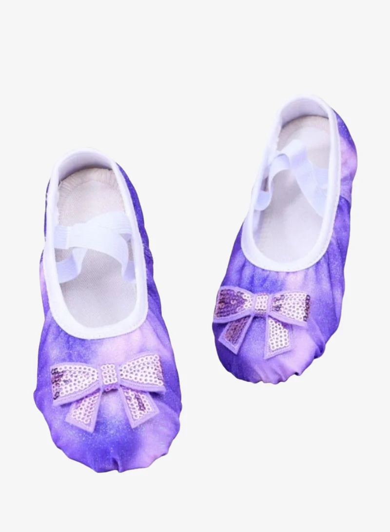 رياضة واحدة Sparkle Purple Ballet Shoes