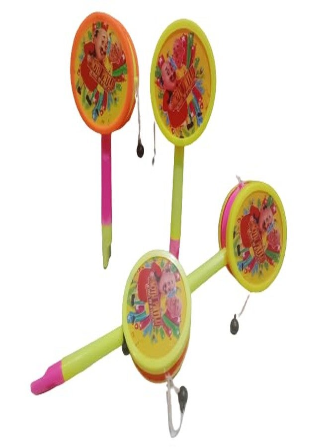 ZOKCY® (Pack of 4 Pcs Cute Small Damru Toy with Seeti Attach for Kids/Birthday Return Gift/Toy for Child/Damru for Kids Age 3,4,5,6,7,8 - Image 5