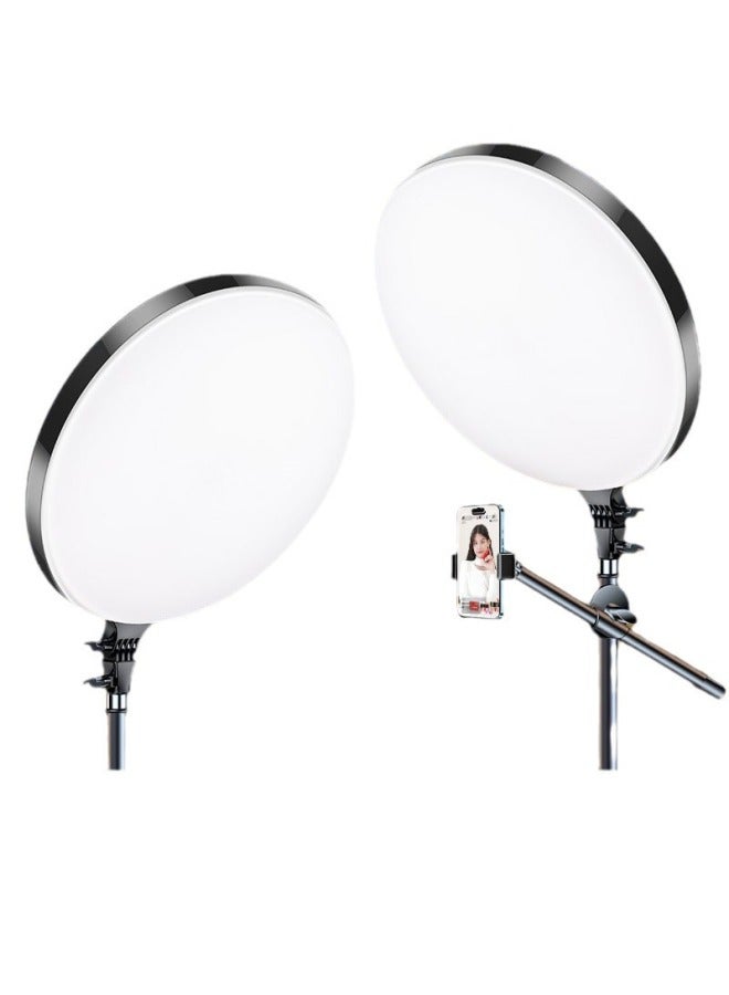 Anchor Dedicated Desktop Round Bracket Floor Tripod Mobile Phone Light Full Screen Beauty Live Light Light-Specifications:26cm Full Screen Light - Image 1