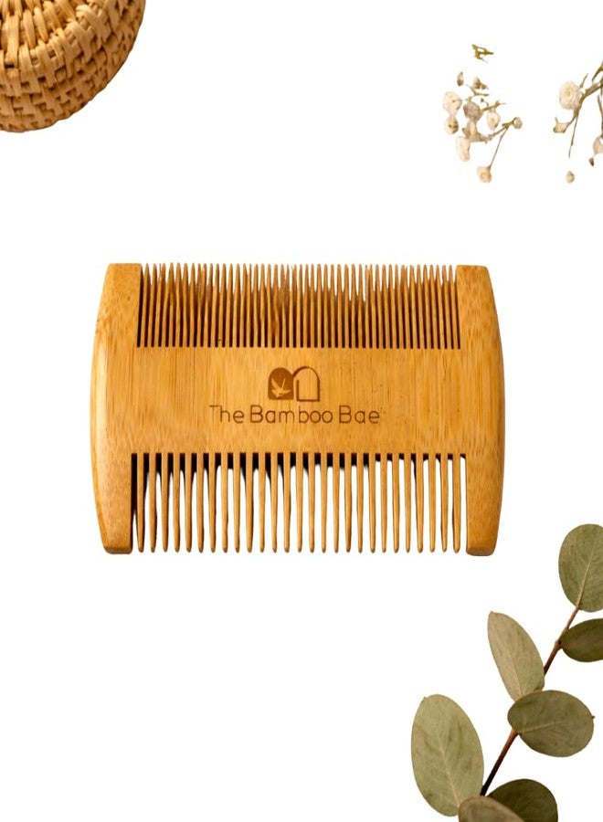 The Bamboo Bae Bamboo Lice Comb | Natural & Reusable Lice Removal Comb for Kids & Adults - Image 1