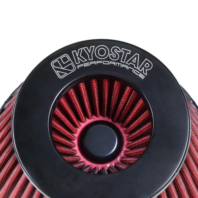 Kyostar 6 Inch (152Mm) Neck High Flow Inlet Cold Air Intake Cone Replacement Dry Air Filter Red - Image 5
