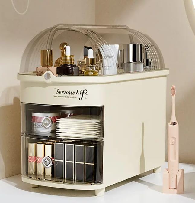 Furret Skin Care Products Flattening Box Advanced Dressing Table Large Capacity Lipstick Storage Shelf Slit Desktop Dustproof Cosmetic Box - Image 5