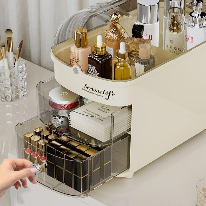Furret Skin Care Products Flattening Box Advanced Dressing Table Large Capacity Lipstick Storage Shelf Slit Desktop Dustproof Cosmetic Box - Image 2