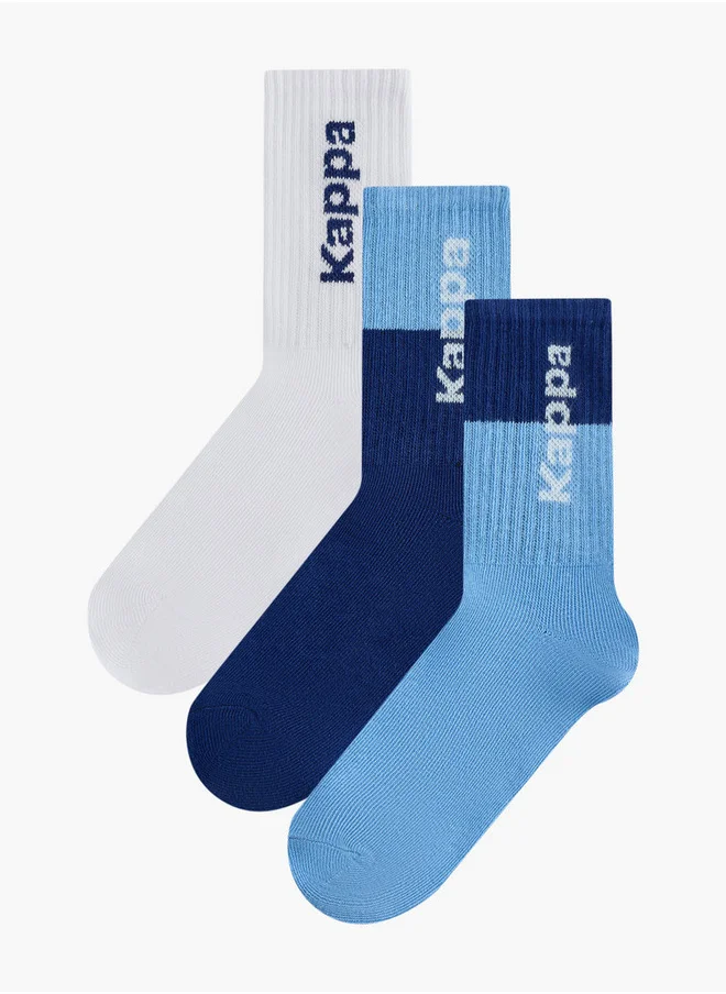 كابا Boys Ribbed Non-Terry Ankle Length Socks - Set of 3