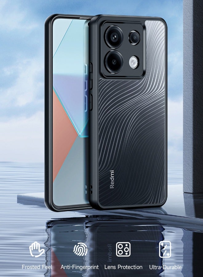 DUX DUCIS Redmi Note 13 Pro 5G / Xiaomi POCO X6 5G Case with Lanyard, [SGS Certification][Streamline Texture][Drop Proof Shockproof][Frosted Feel] Cover for Redmi Note 13 Pro 5G / Xiaomi POCO X6 5G, Black - Image 2