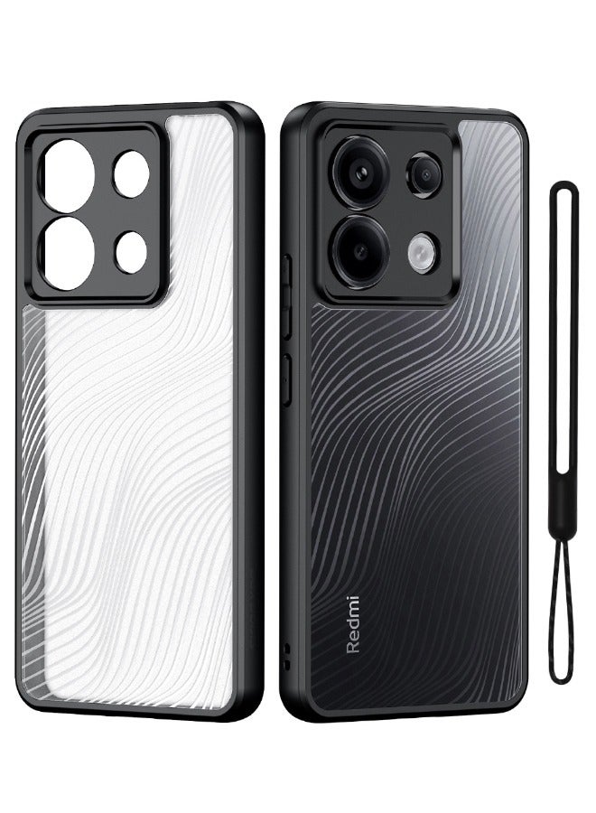 DUX DUCIS Redmi Note 13 Pro 5G / Xiaomi POCO X6 5G Case with Lanyard, [SGS Certification][Streamline Texture][Drop Proof Shockproof][Frosted Feel] Cover for Redmi Note 13 Pro 5G / Xiaomi POCO X6 5G, Black - Image 1