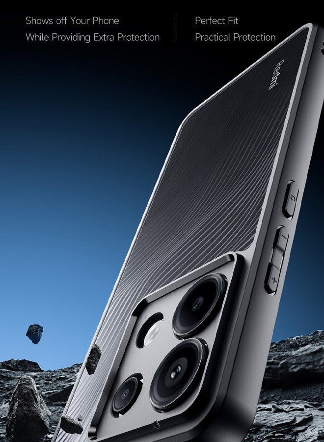 DUX DUCIS Redmi Note 13 Pro 5G / Xiaomi POCO X6 5G Case with Lanyard, [SGS Certification][Streamline Texture][Drop Proof Shockproof][Frosted Feel] Cover for Redmi Note 13 Pro 5G / Xiaomi POCO X6 5G, Black - Image 3