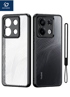 دوكس دوتشيز حافظة Redmi Note 13 Pro 5G / Xiaomi POCO X6 5G مع حبل، [شهادة SGS] [ملمس انسيابي] [مقاوم للصدمات من الدرجة العسكرية] [ملمس متجمد] غطاء لهاتف Redmi Note 13 Pro 5G / Xiaomi POCO X6 5G، أسود  - Image 1
