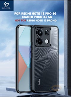 دوكس دوتشيز حافظة Redmi Note 13 Pro 5G / Xiaomi POCO X6 5G مع حبل، [شهادة SGS] [ملمس انسيابي] [مقاوم للصدمات من الدرجة العسكرية] [ملمس متجمد] غطاء لهاتف Redmi Note 13 Pro 5G / Xiaomi POCO X6 5G، أسود  - Image 2