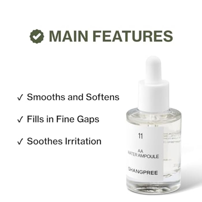 SHANGPREE AA Water Ampoule, Deep Hydration and Elasticity Care, Castanea Crenata Extract, Aloe Water, Adenosine, Smooths Texture, Soothes Irritation, For Dry or Rough Skin, 30ml / 1.01 fl.oz. - Image 2