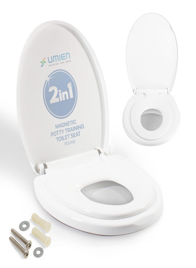 UMIEN™ Potty Training Toilet Seat With Toddler Seat - Magnetic Easy to Install Toilet Attachment for Toddler - Round Shape & Easy to Install - Image 1