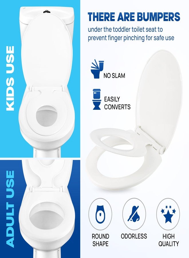 UMIEN™ Potty Training Toilet Seat With Toddler Seat - Magnetic Easy to Install Toilet Attachment for Toddler - Round Shape & Easy to Install - Image 4