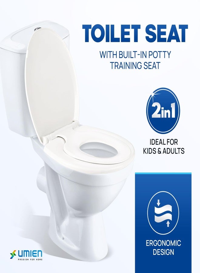 UMIEN™ Potty Training Toilet Seat With Toddler Seat - Magnetic Easy to Install Toilet Attachment for Toddler - Round Shape & Easy to Install - Image 2
