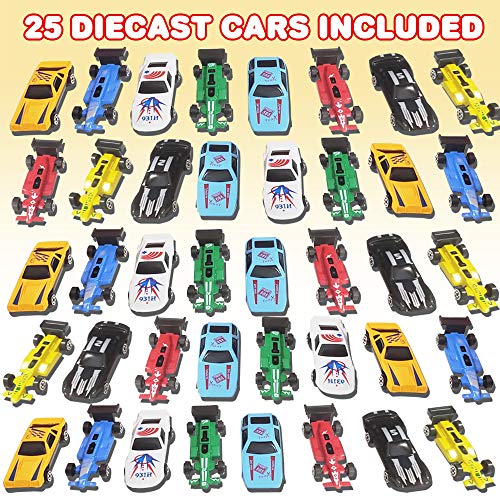 ArtCreativity 25 PcDiecastToy Car Set DurableDiecastMini Racers in Assorted Designs Cool Birthday Party Favors for Kids Goodie Bag Stuffers Best Birthday Gift for Boys and Girls - Image 5