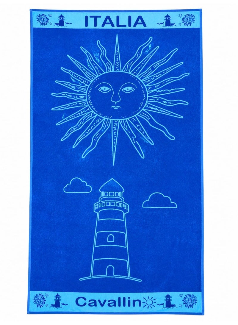 Large cotton beach towel, 90x165 cm - Image 2