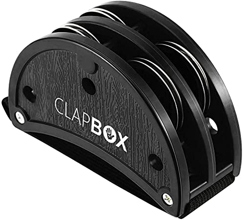 Clapbox Foot Tambourine with Jingles Black – NOT MADE IN CHINA - Hands Free Percussion Tambourine for Guitar, Cajon, Drum, Folk & Acoustic Music - Image 5