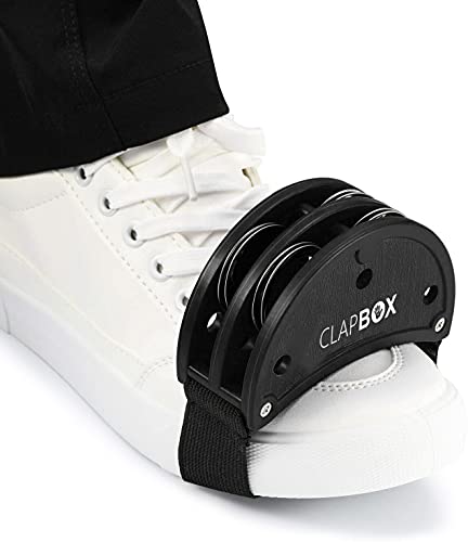 Clapbox Foot Tambourine with Jingles Black – NOT MADE IN CHINA - Hands Free Percussion Tambourine for Guitar, Cajon, Drum, Folk & Acoustic Music - Image 2