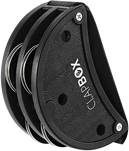 Clapbox Foot Tambourine with Jingles Black – NOT MADE IN CHINA - Hands Free Percussion Tambourine for Guitar, Cajon, Drum, Folk & Acoustic Music - Image 3